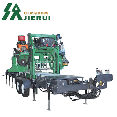 2024 JIERUI Gas-Log-Sägemühle Holzschneidemaschine Diesel-Portable Sawmill-Maschine mit Anhänger